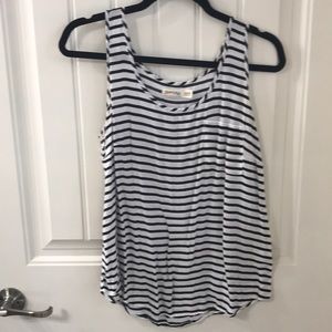 Black and white striped tank top